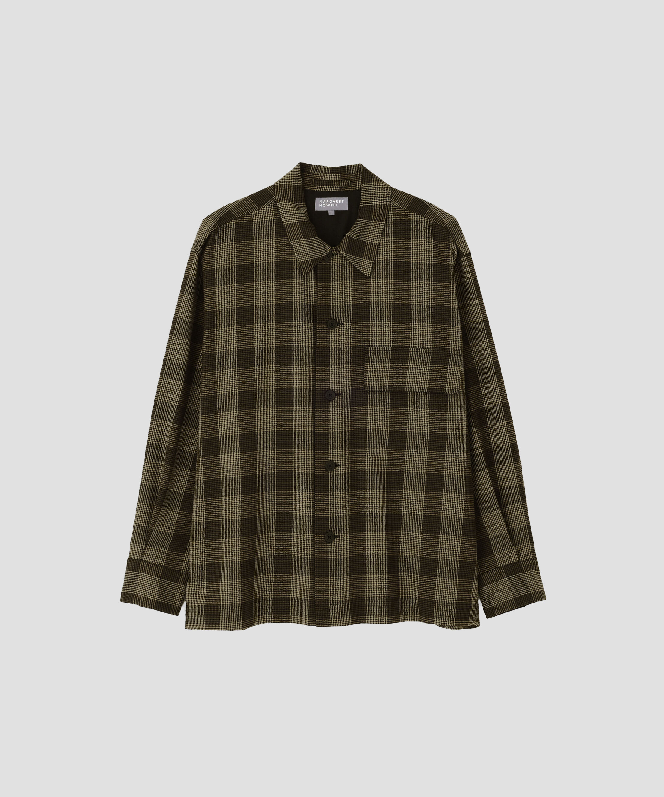 MARGARET HOWELL「GRAPHIC YARN DYED WOOL COTTON SHIRT」|シャツ・ブラウス|