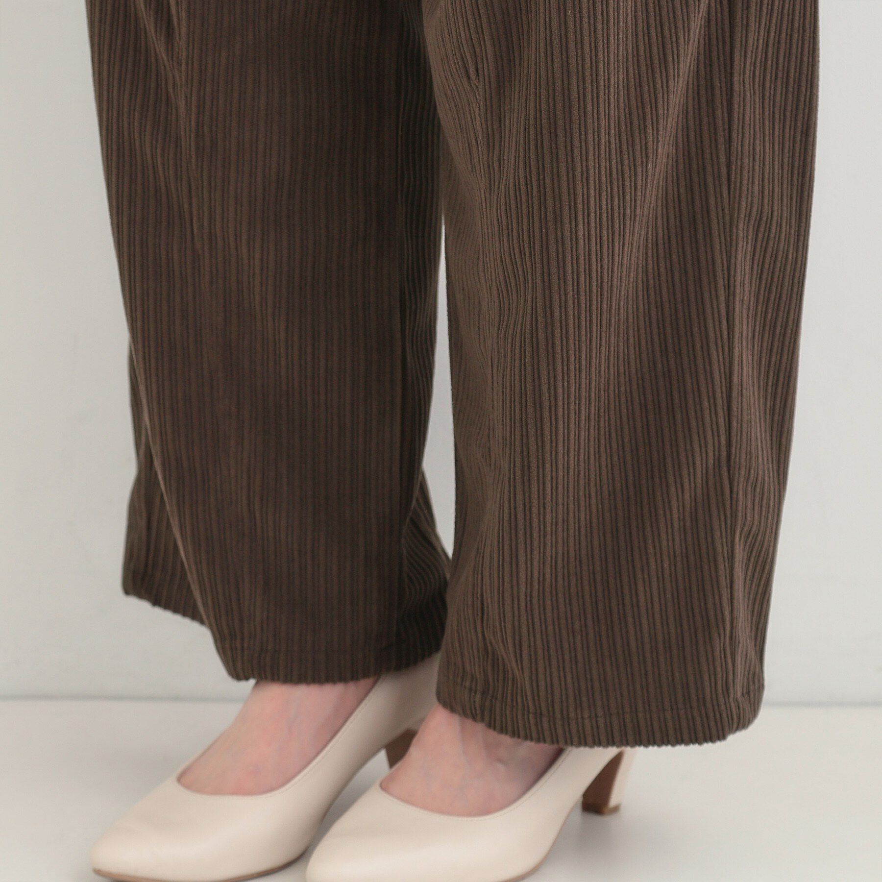 SHOO･LA･RUE「【S-LL】大人っぽく穿ける 股上深め コーデュロイカーブパンツ」|その他|