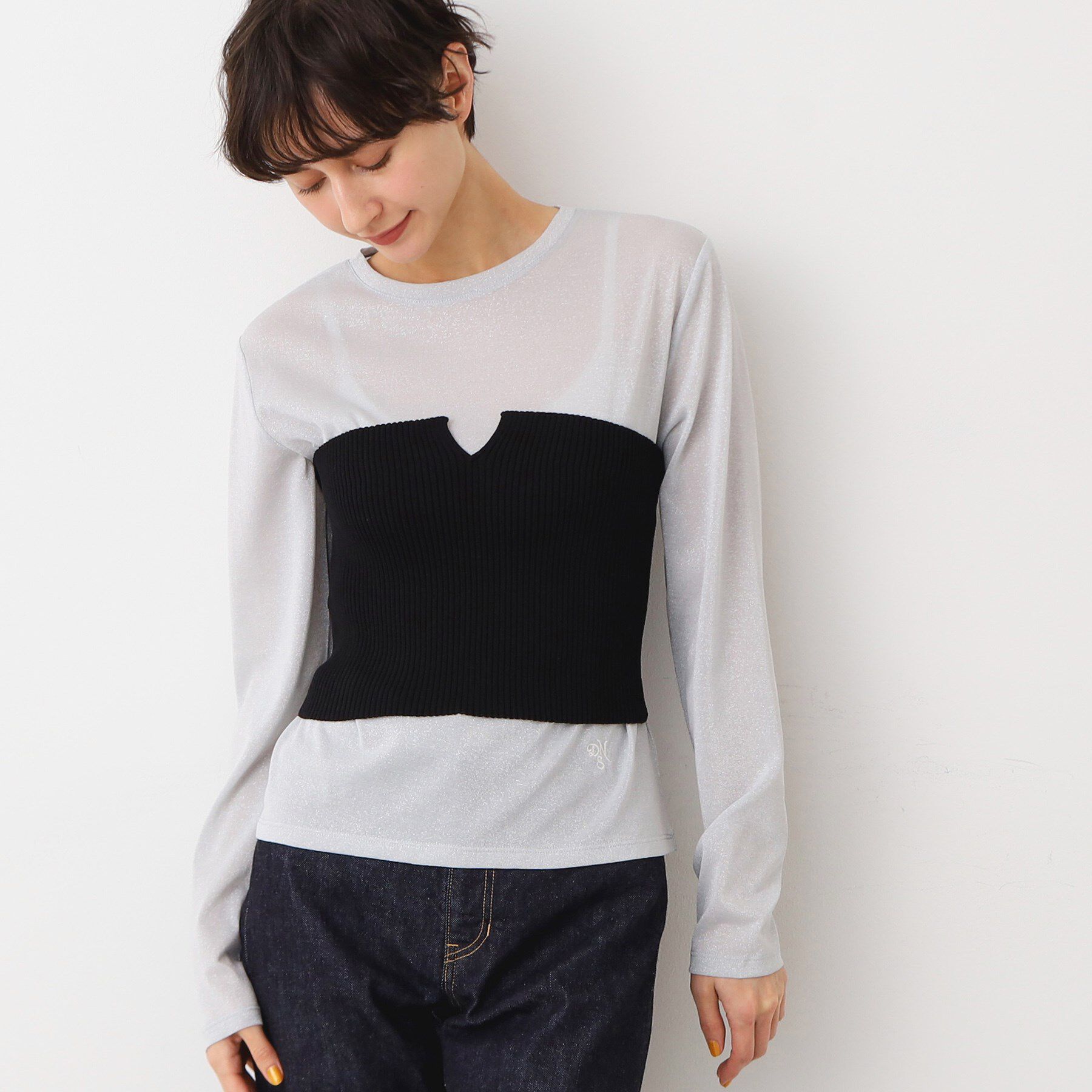 Dessin「【洗える】ニットバンドゥ」|チューブトップ|