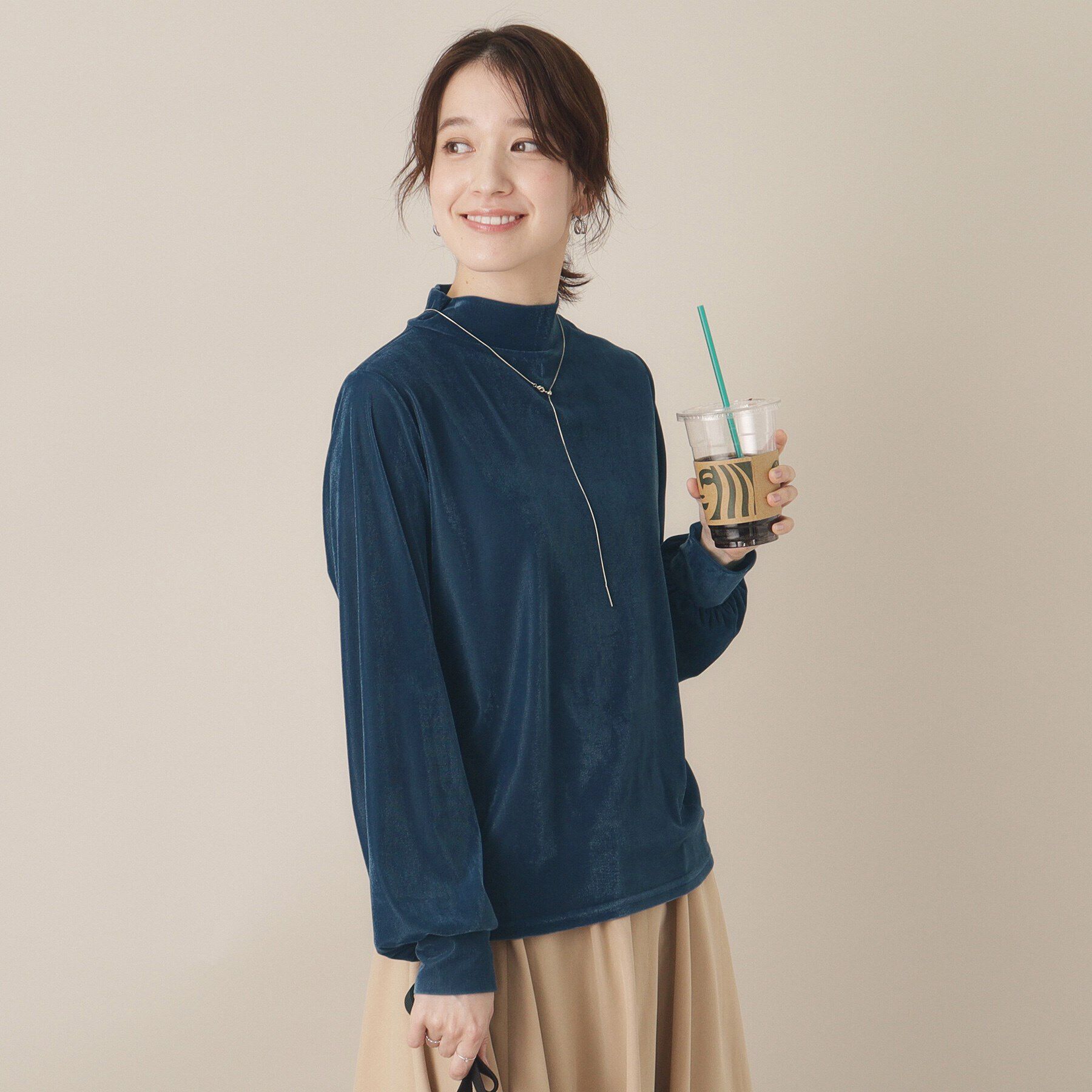 ITS&rsquo;DEMO「【洗濯機OK】ベロアプルオーバー」|Tシャツ・カットソー|