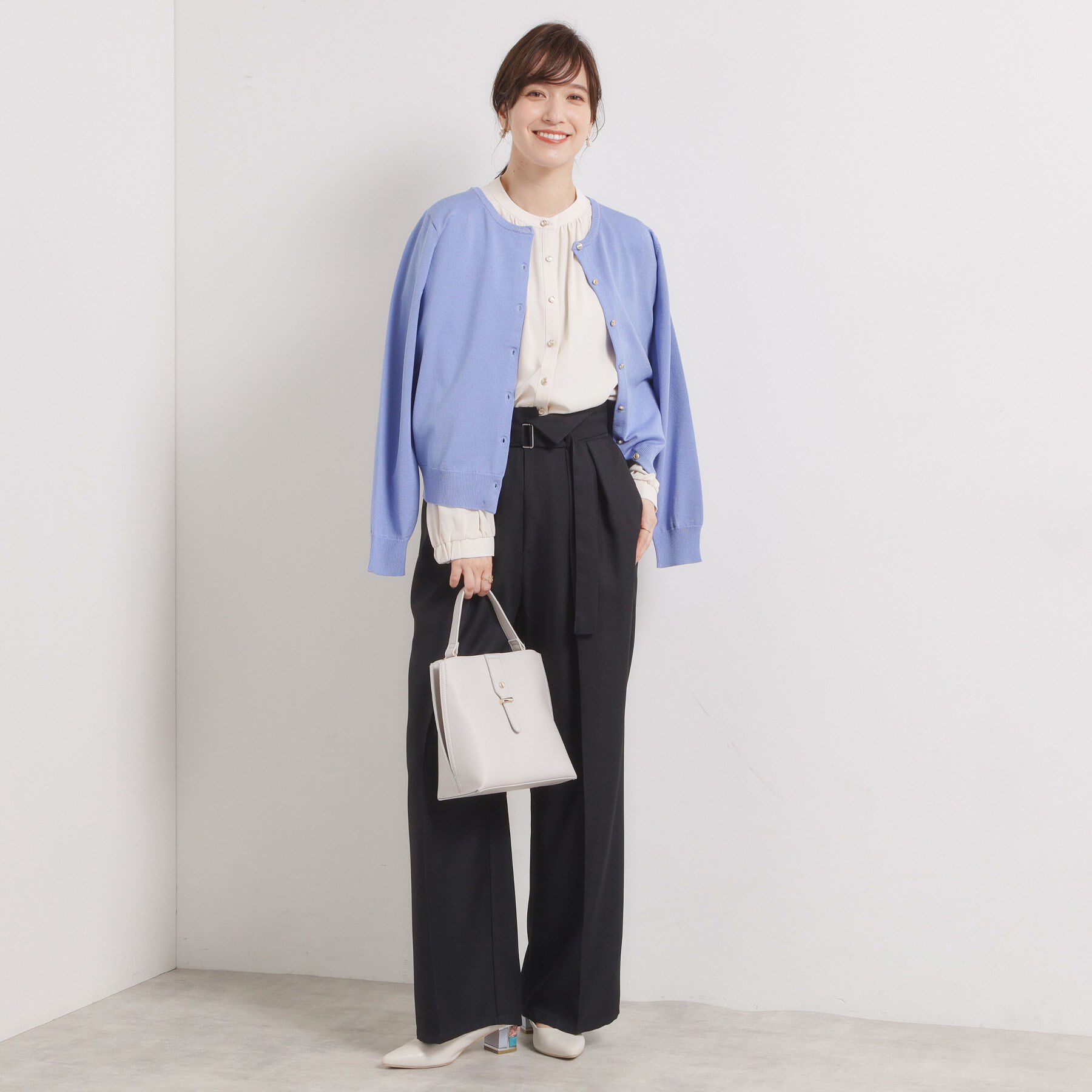 ITS&rsquo;DEMO「【縮みに強い／洗濯機OK】クルーニットカーディガン」|カーディガン|