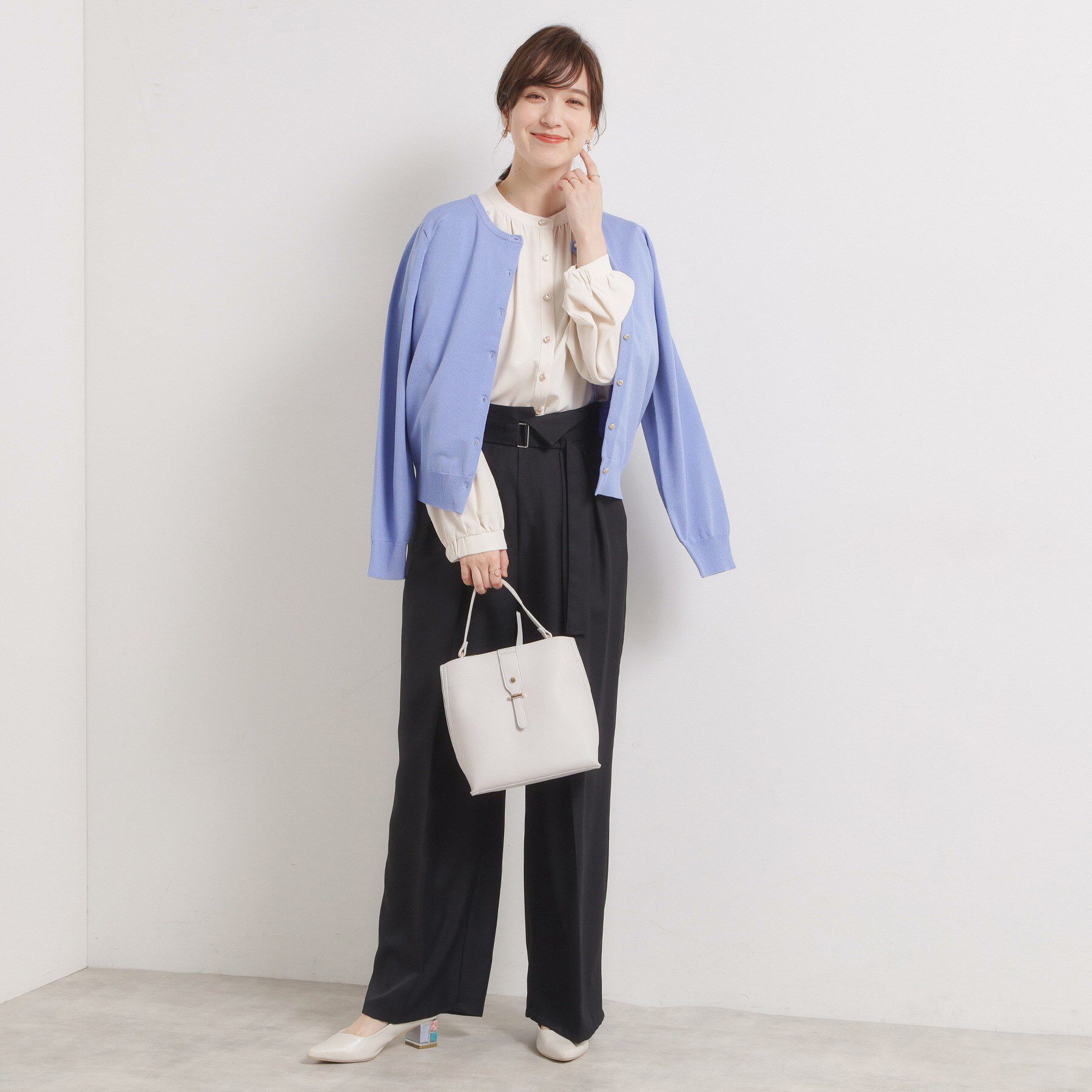 ITS&rsquo;DEMO「【縮みに強い／洗濯機OK】クルーニットカーディガン」|カーディガン|