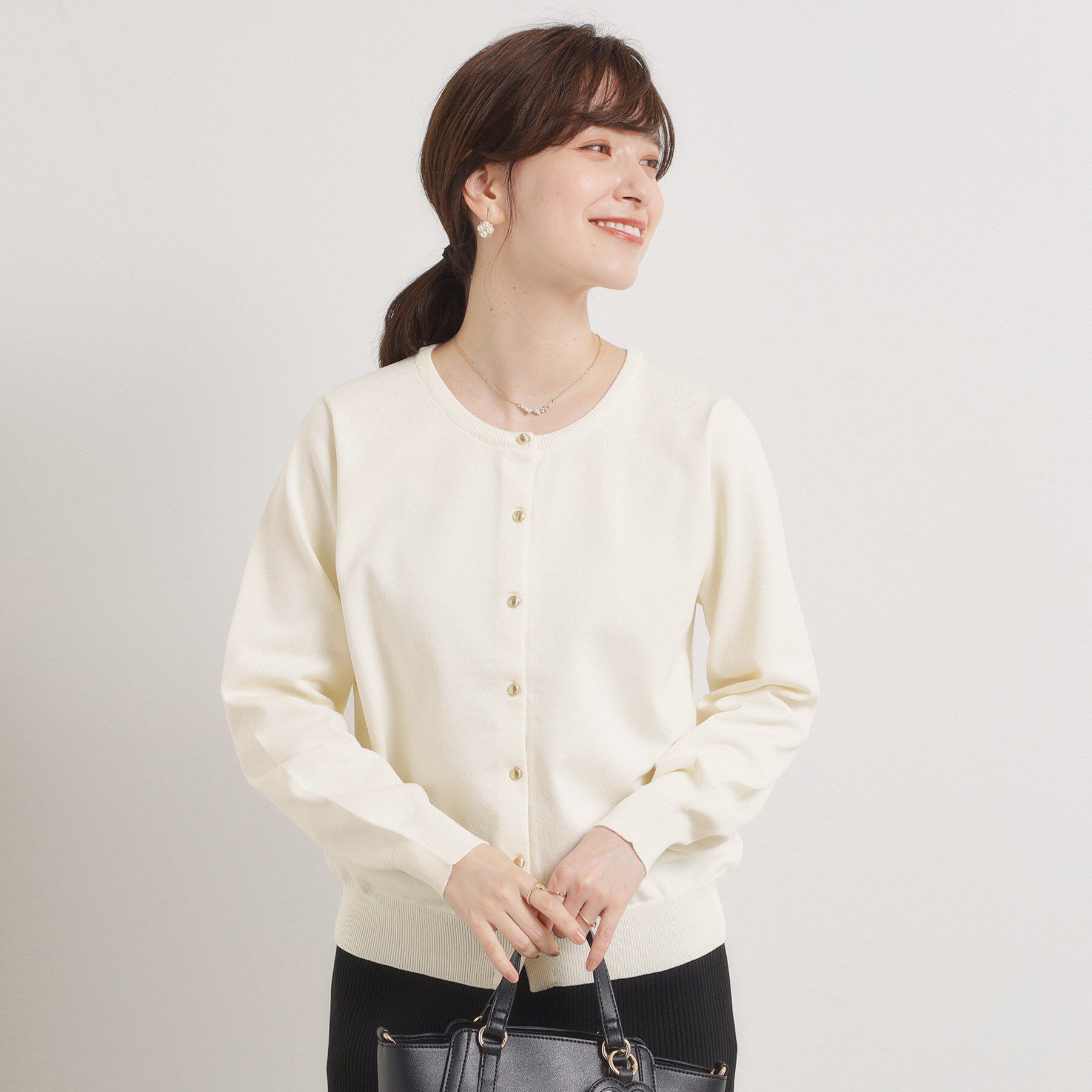 ITS&rsquo;DEMO「【縮みに強い／洗濯機OK】クルーニットカーディガン」|カーディガン|