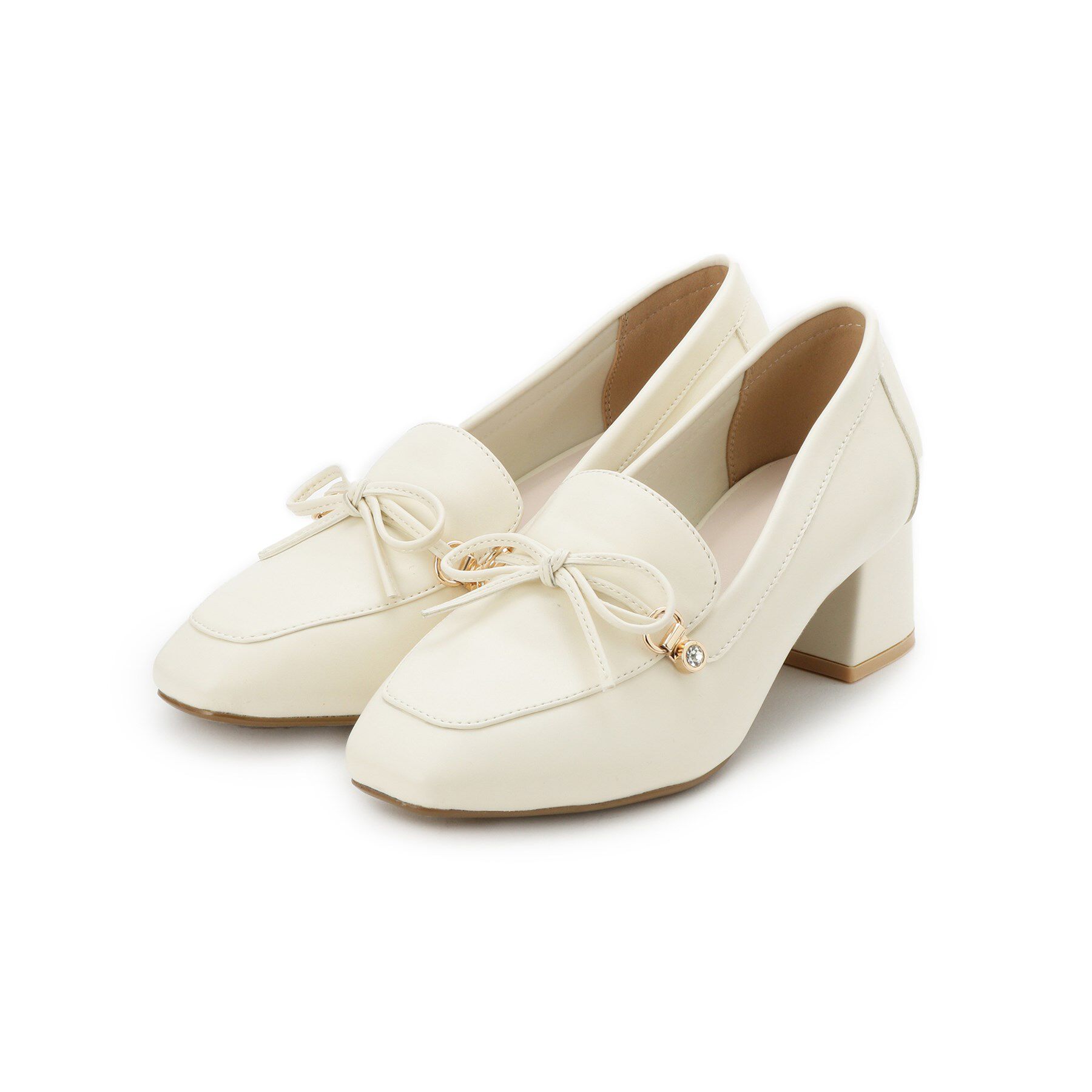 ESPERANZA「ビジュー付リボンローファー」|パンプス|