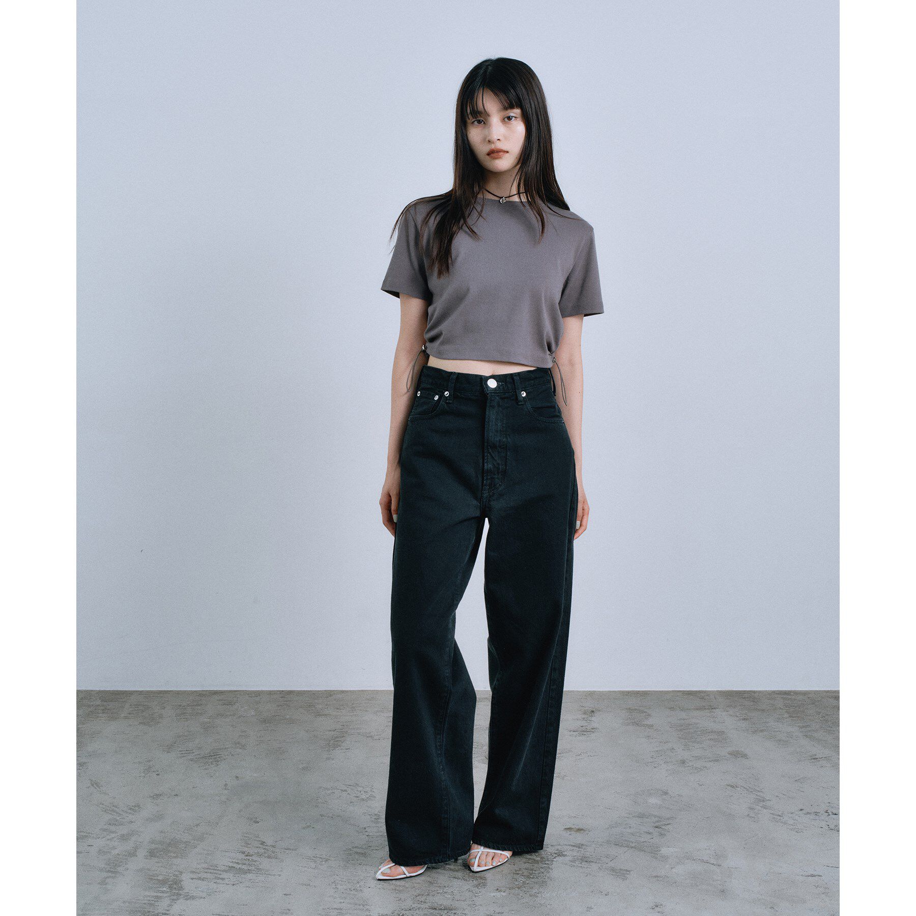 CODE A「drawstring crop tee」|Tシャツ・カットソー|