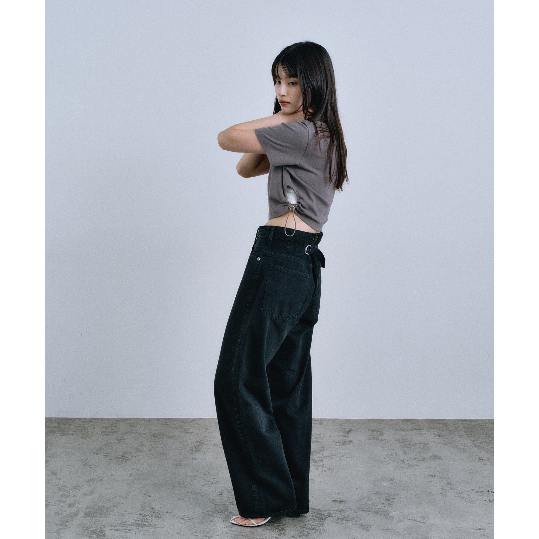 CODE A「drawstring crop tee」|Tシャツ・カットソー|