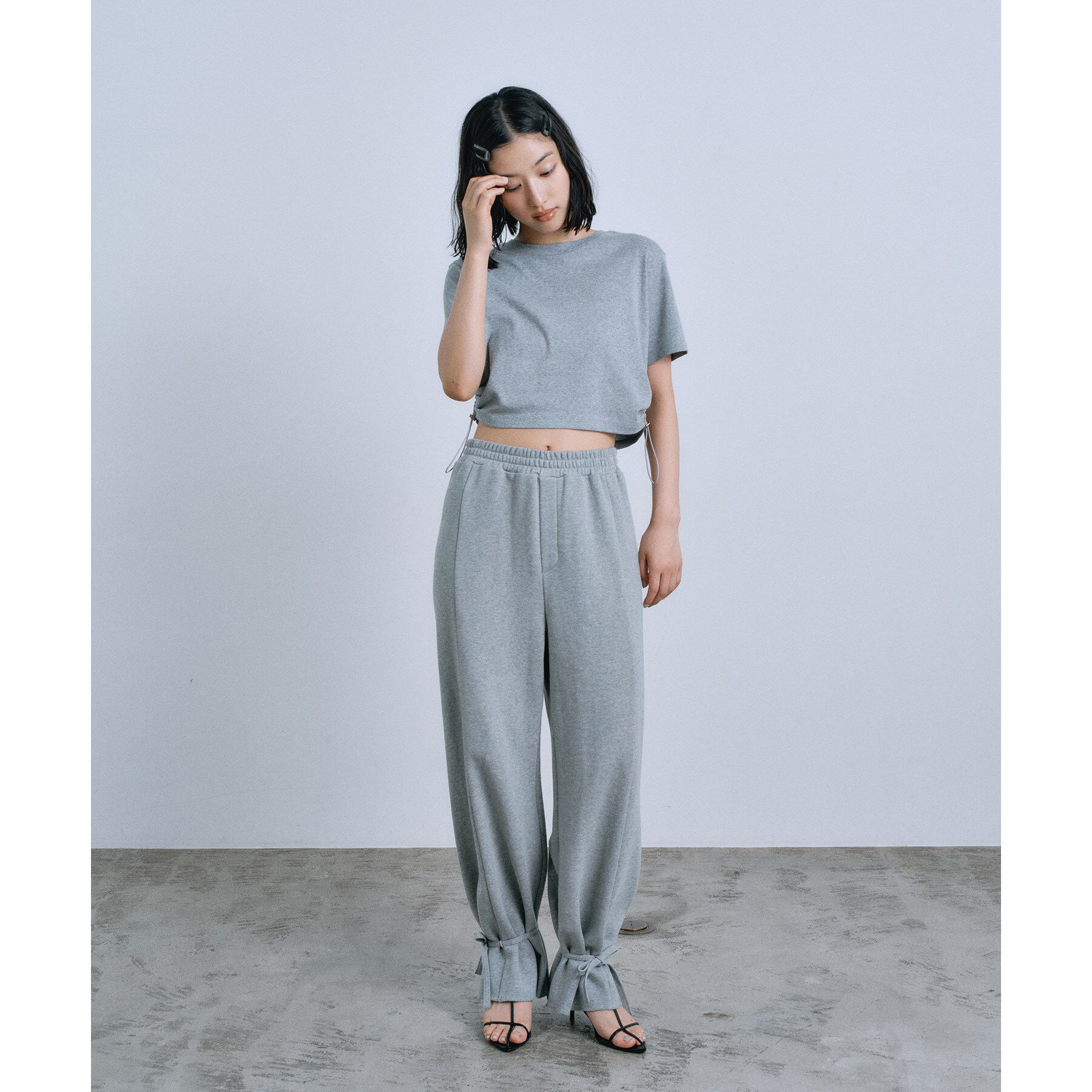 CODE A「drawstring crop tee」|Tシャツ・カットソー|