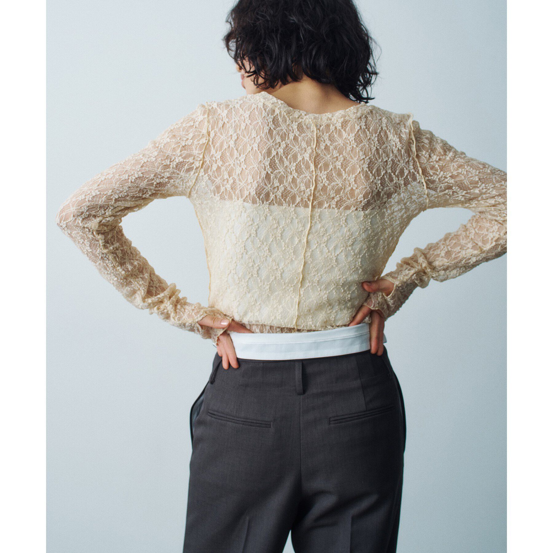 CODE A「【Re】stretch lace tops」|Tシャツ・カットソー|