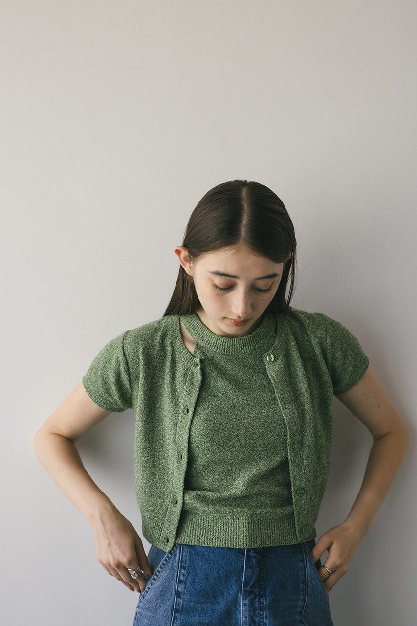 STYLEMIXER「2WAYパイルニットコンパクトトップ」|ニット・セーター|GRN