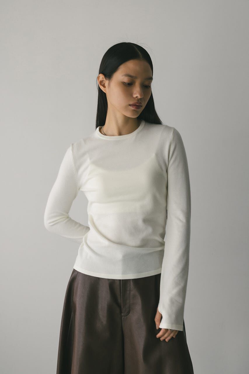 STYLEMIXER「フィンガーホールクルーネックニット」|ニット・セーター|