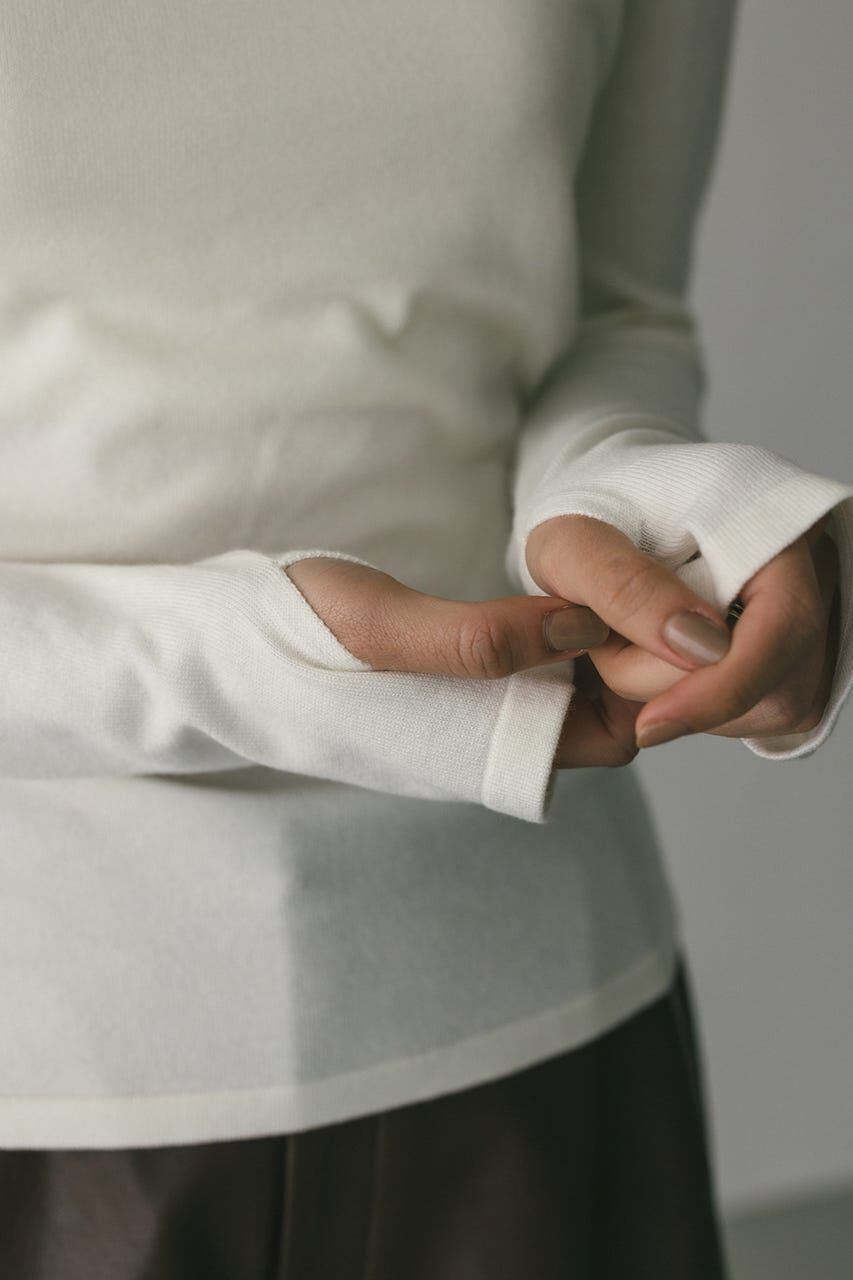 STYLEMIXER「フィンガーホールクルーネックニット」|ニット・セーター|