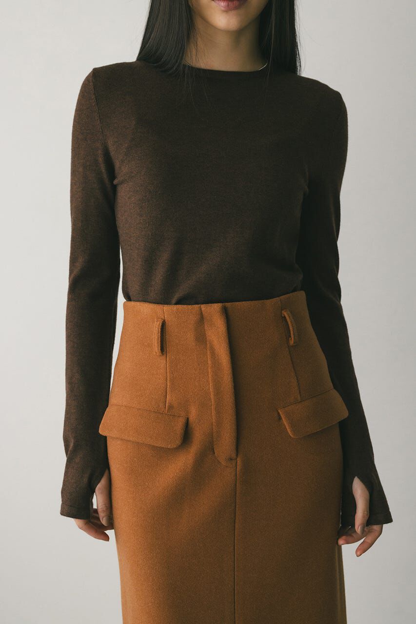 STYLEMIXER「フィンガーホールクルーネックニット」|ニット・セーター|