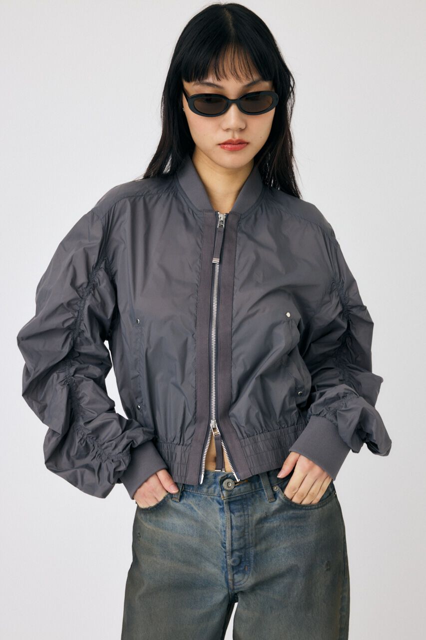 MOUSSY「FRONT ZIP FUNCTION ブルゾン」|ブルゾン・スタジャン|GRY
