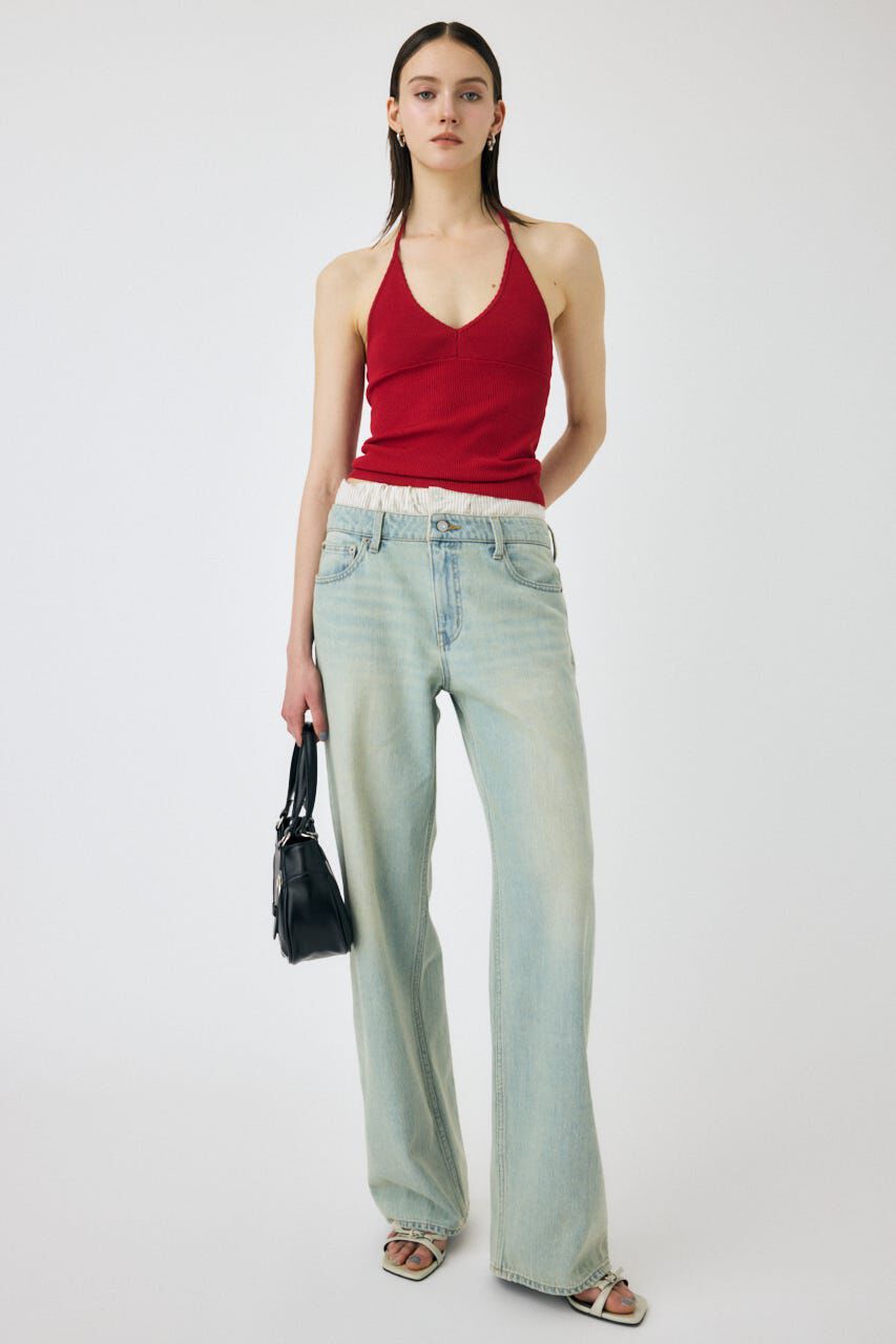 MOUSSY「BOXER LAYERED STRAIGHT デニム」|デニム|