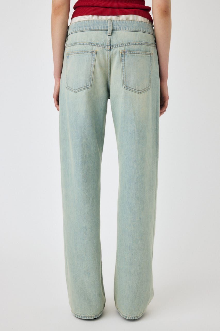 MOUSSY「BOXER LAYERED STRAIGHT デニム」|デニム|