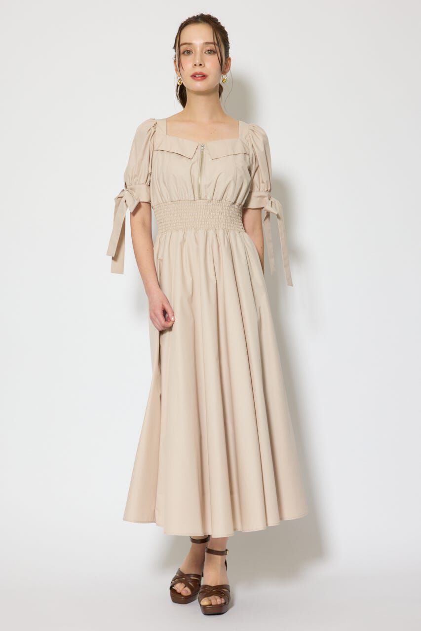 rienda「リボンスリーブフレアワンピース」|ワンピース|