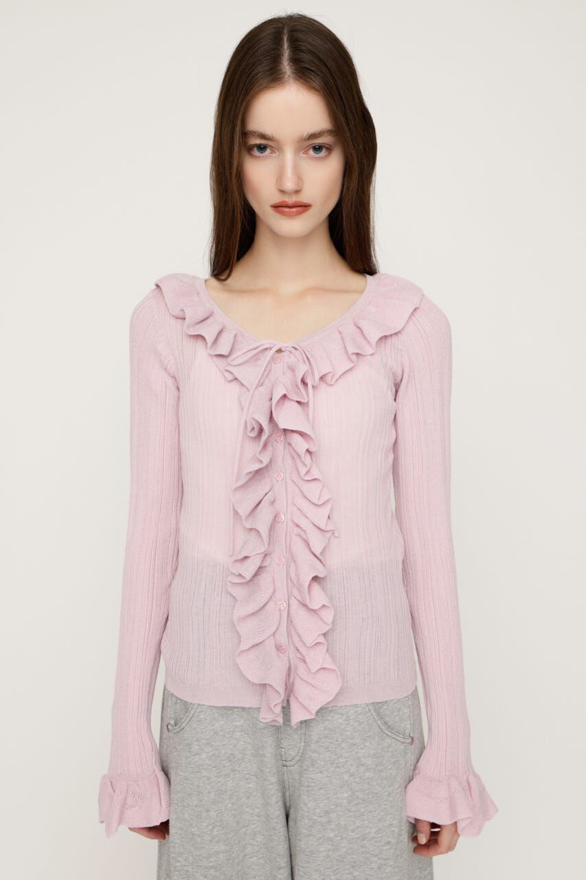 SLY「FRONT FRILL KNIT トップス」|ニット・セーター|