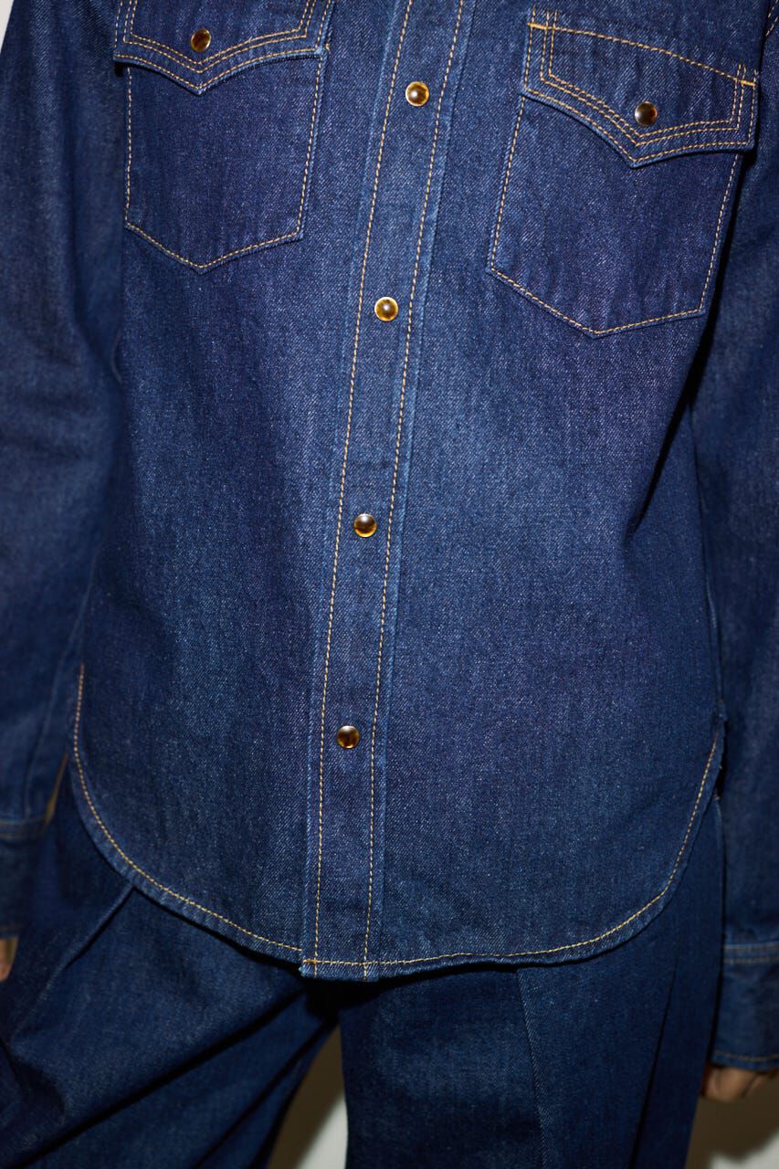 SLY「PK LONG SLEEVE DENIM シャツ」|シャツ・ブラウス|