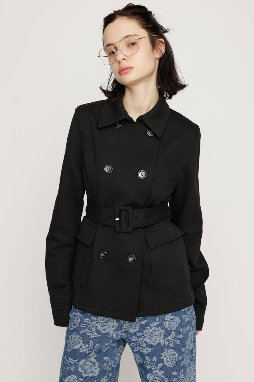 SLY「SWEAT FABRIC PEA コート」|その他|BLK