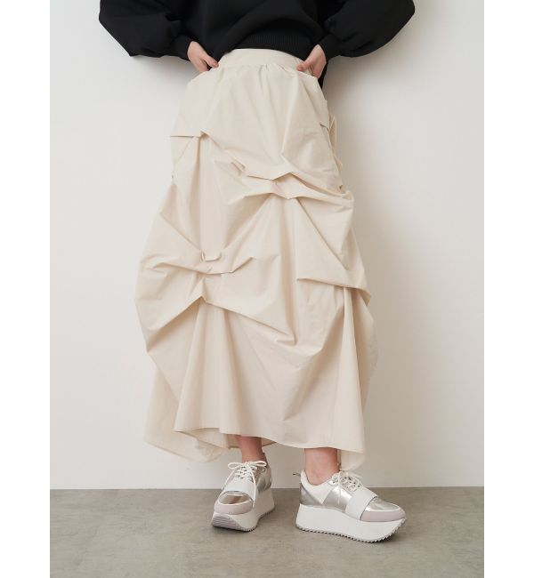 ELENDEEK「TUCK DRAPE TAFFETA SK」|スカート|