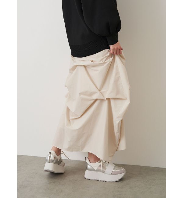 ELENDEEK「TUCK DRAPE TAFFETA SK」|スカート|