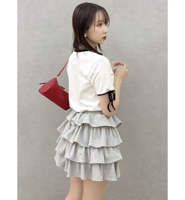 dazzlin「リボンスリーブロゴTシャツ」|Tシャツ・カットソー|