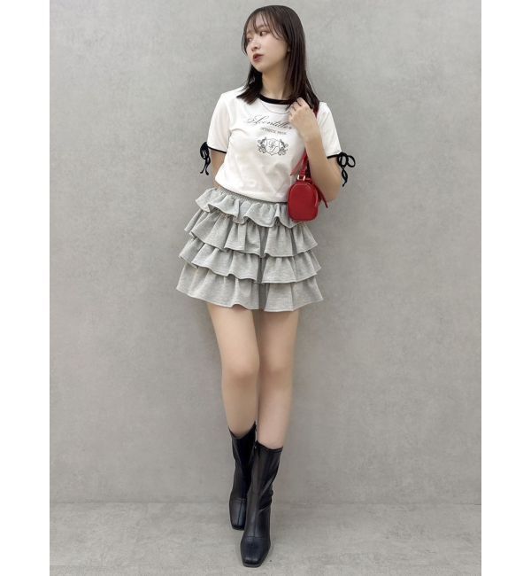 dazzlin「リボンスリーブロゴTシャツ」|Tシャツ・カットソー|