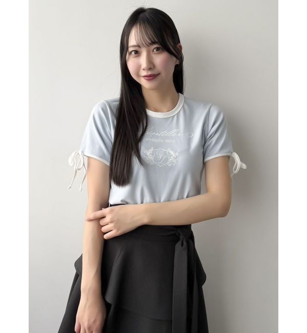 dazzlin「リボンスリーブロゴTシャツ」|Tシャツ・カットソー|
