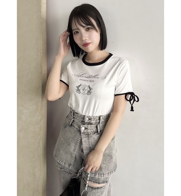 dazzlin「リボンスリーブロゴTシャツ」|Tシャツ・カットソー|