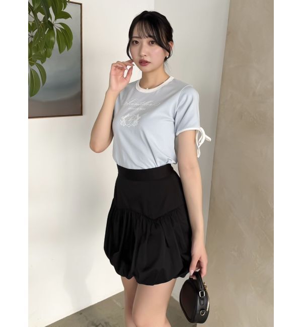 dazzlin「リボンスリーブロゴTシャツ」|Tシャツ・カットソー|