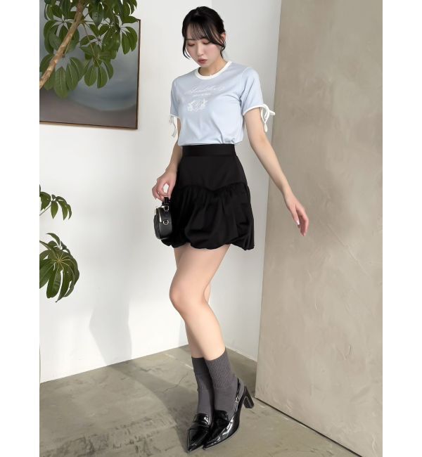 dazzlin「リボンスリーブロゴTシャツ」|Tシャツ・カットソー|