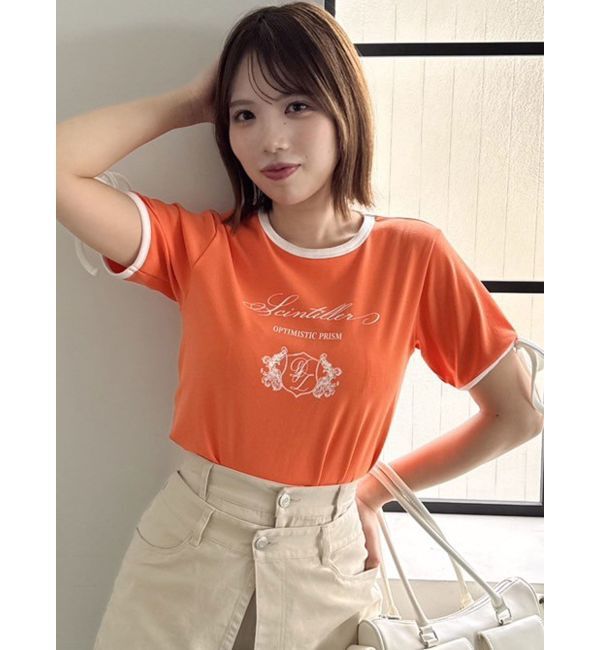 dazzlin「リボンスリーブロゴTシャツ」|Tシャツ・カットソー|