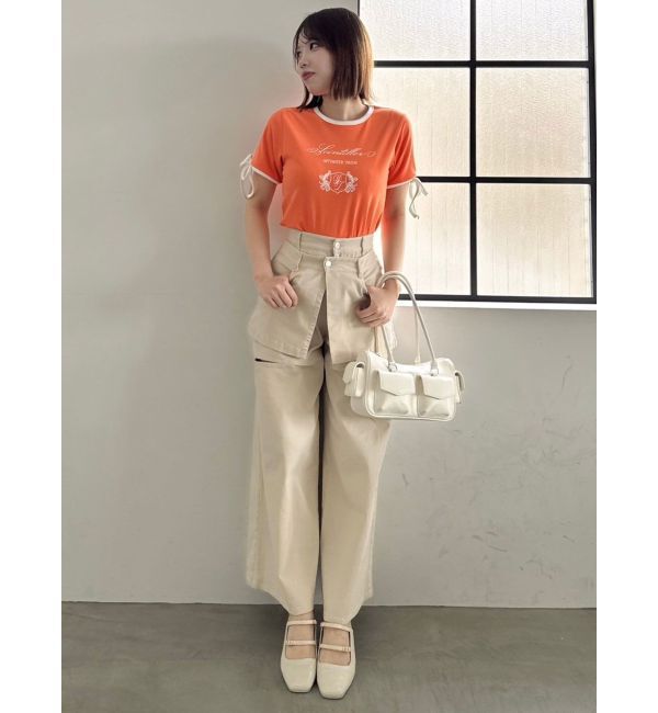 dazzlin「リボンスリーブロゴTシャツ」|Tシャツ・カットソー|