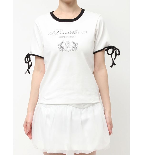 dazzlin「リボンスリーブロゴTシャツ」|Tシャツ・カットソー|