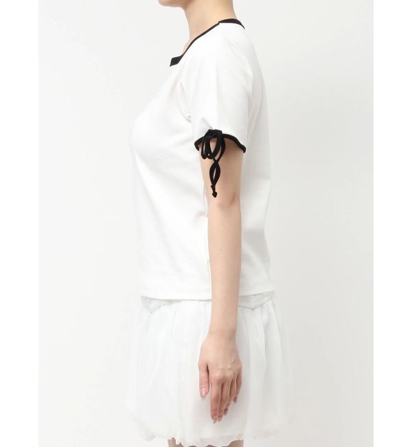 dazzlin「リボンスリーブロゴTシャツ」|Tシャツ・カットソー|