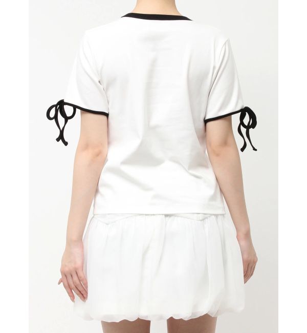 dazzlin「リボンスリーブロゴTシャツ」|Tシャツ・カットソー|