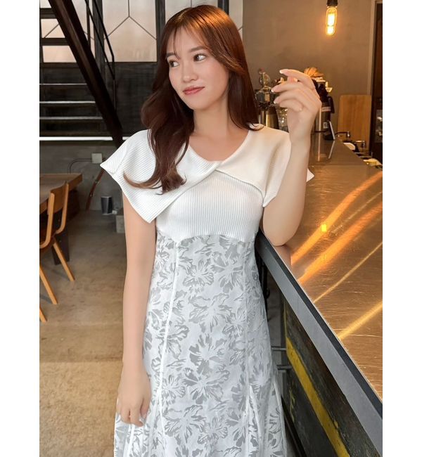 dazzlin「オパールフラワーコルセットワンピース」|ワンピース|