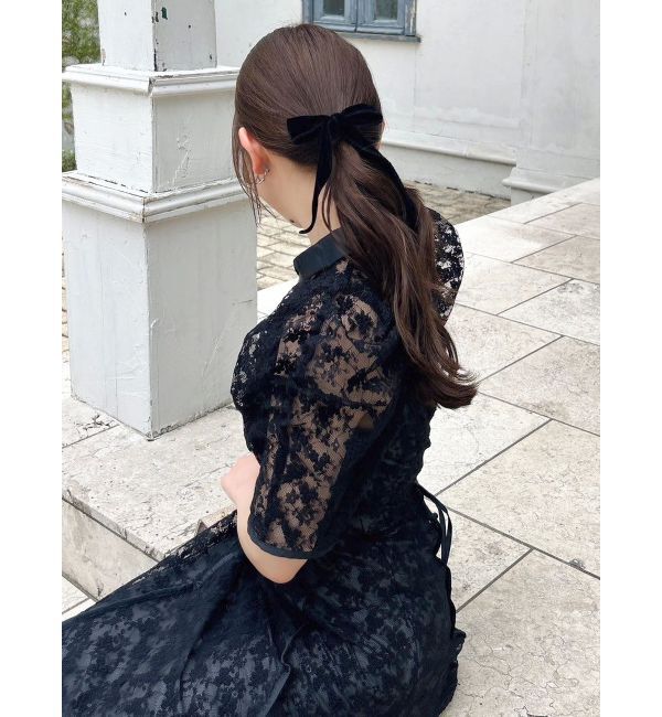 dazzlin「ネックツイスト刺繍レースドレス」|ドレス|