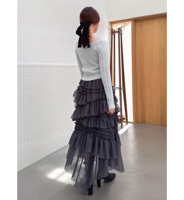 dazzlin「ランダムティアードチュールスカート」|スカート|