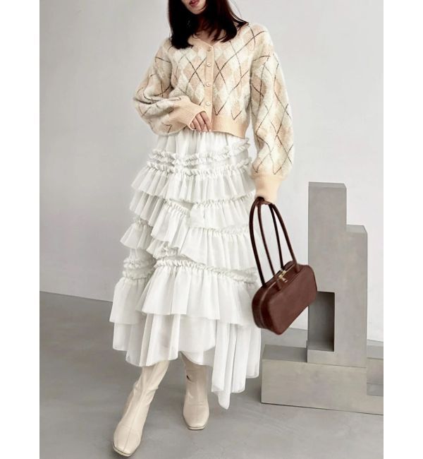 dazzlin「ランダムティアードチュールスカート」|スカート|