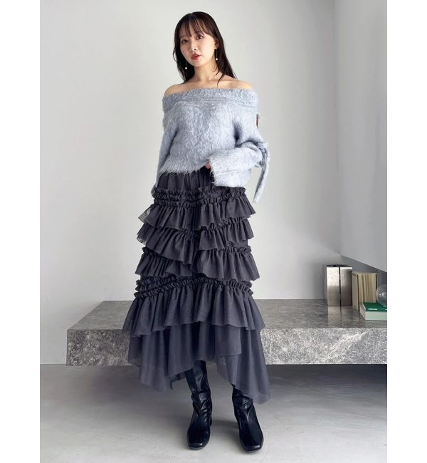 dazzlin「ランダムティアードチュールスカート」|スカート|