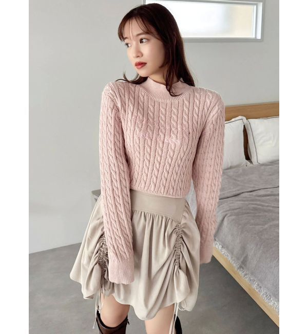 dazzlin「ケーブルレタリングニット」|ニット・セーター|