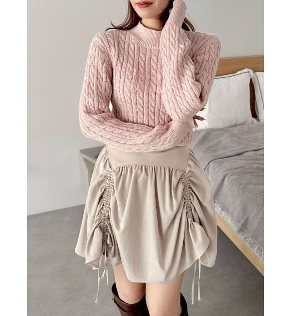 dazzlin「ケーブルレタリングニット」|ニット・セーター|