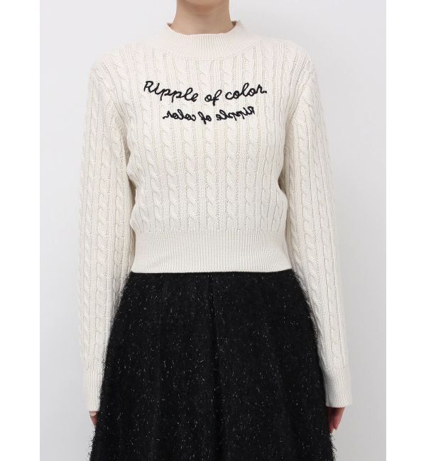 dazzlin「ケーブルレタリングニット」|ニット・セーター|