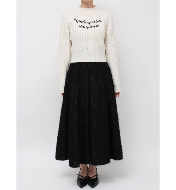 dazzlin「ケーブルレタリングニット」|ニット・セーター|