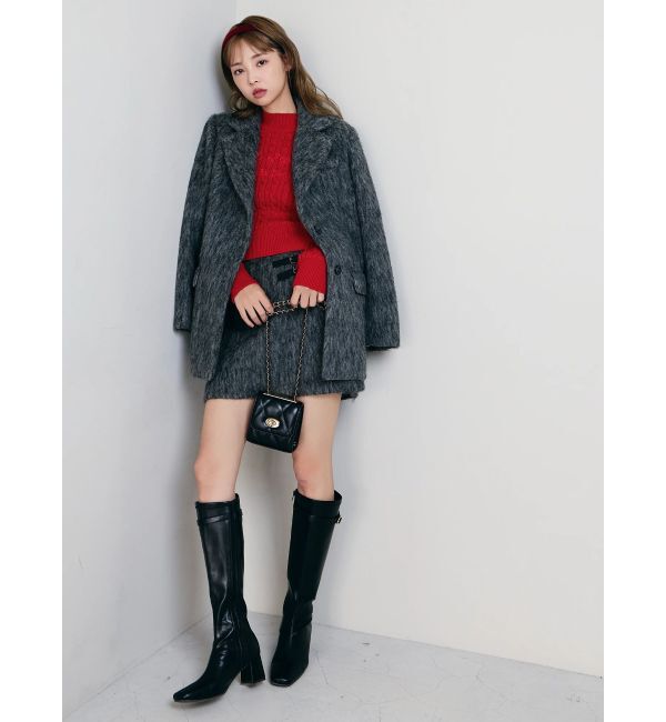 dazzlin「ケーブルレタリングニット」|ニット・セーター|