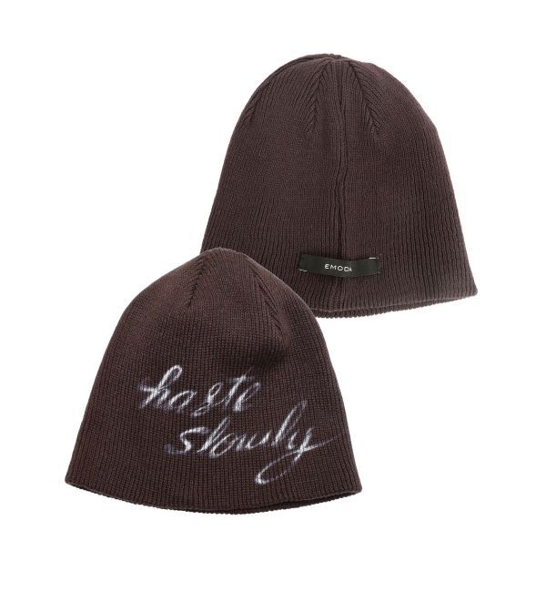 EMODA「グラフィックプリントビーニー」|ニット帽|