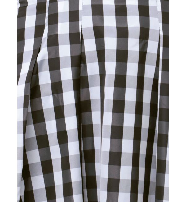 MERCURYDUO「ギンガムバックレースアップタックフレアスカート」|スカート|