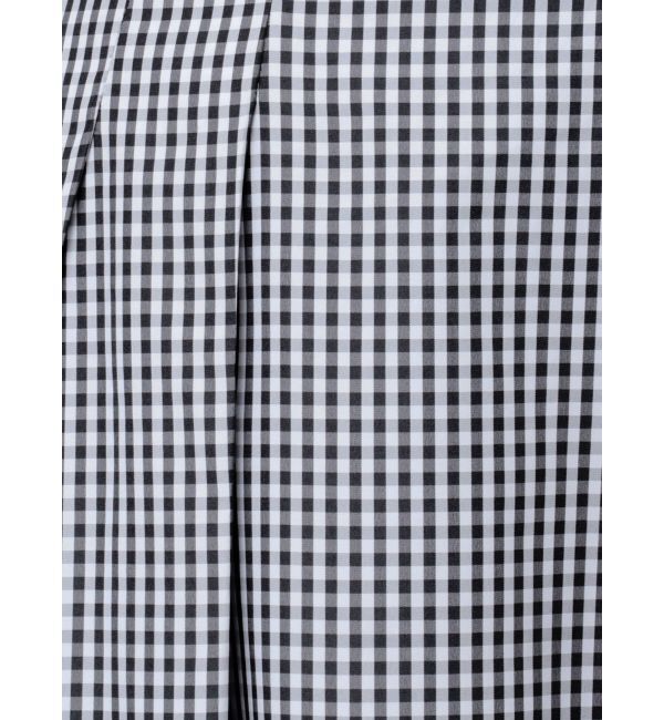MERCURYDUO「ギンガムバックレースアップタックフレアスカート」|スカート|