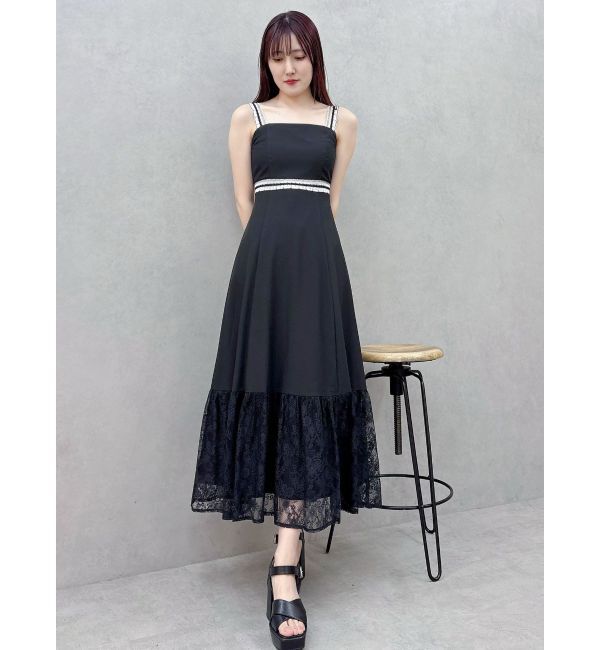 MERCURYDUO「モチーフレーステープワンピース」|ワンピース|